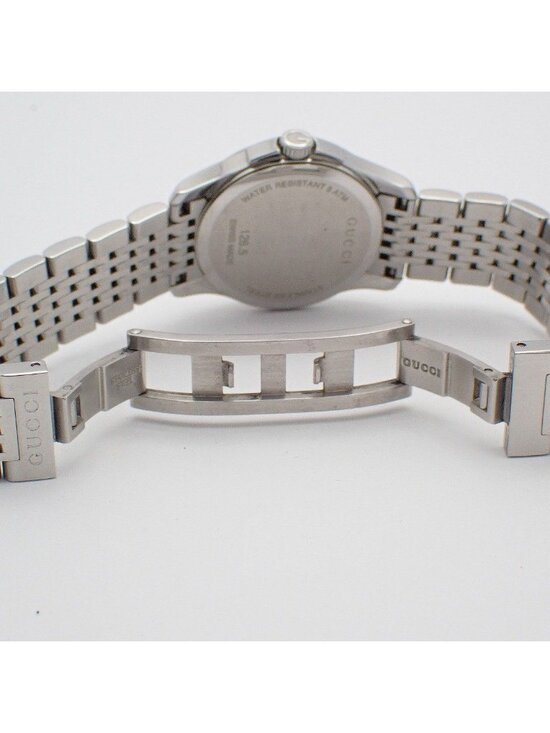 Gucci 126.5 Timeless Quartz Watch Black Dial SS Pawn main image 8